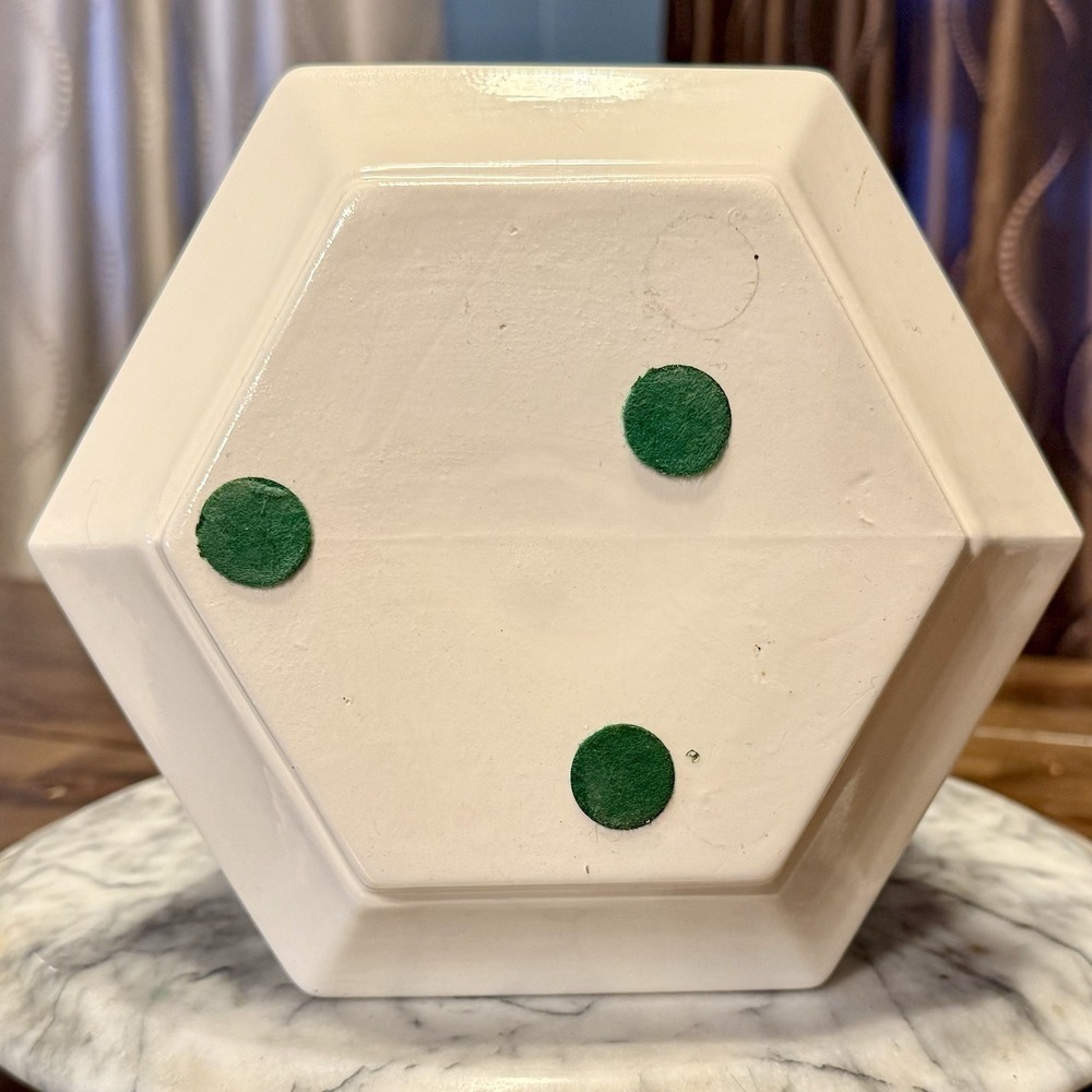 VTG 60s MCM Pagoda Yellow 3D Chrysanthemum Cookie Jar Floral Canister Urn Lid - Picture 11 of 16